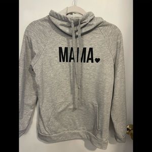 Graphic Mama Hoodie -Gray